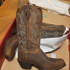Justin Women's Stampede Durant Western Boots Square Toe - Size 11